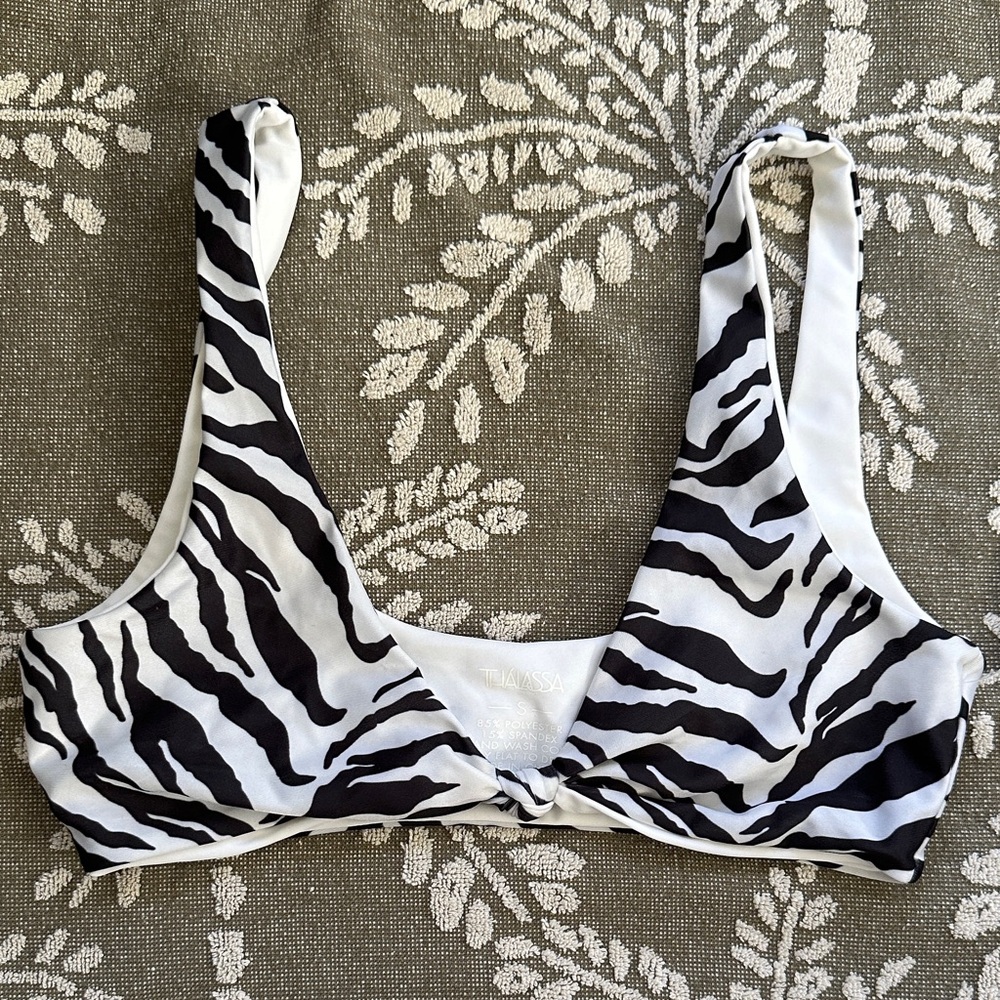 Thalassa Elba Zebra Print Bikini Top size Small